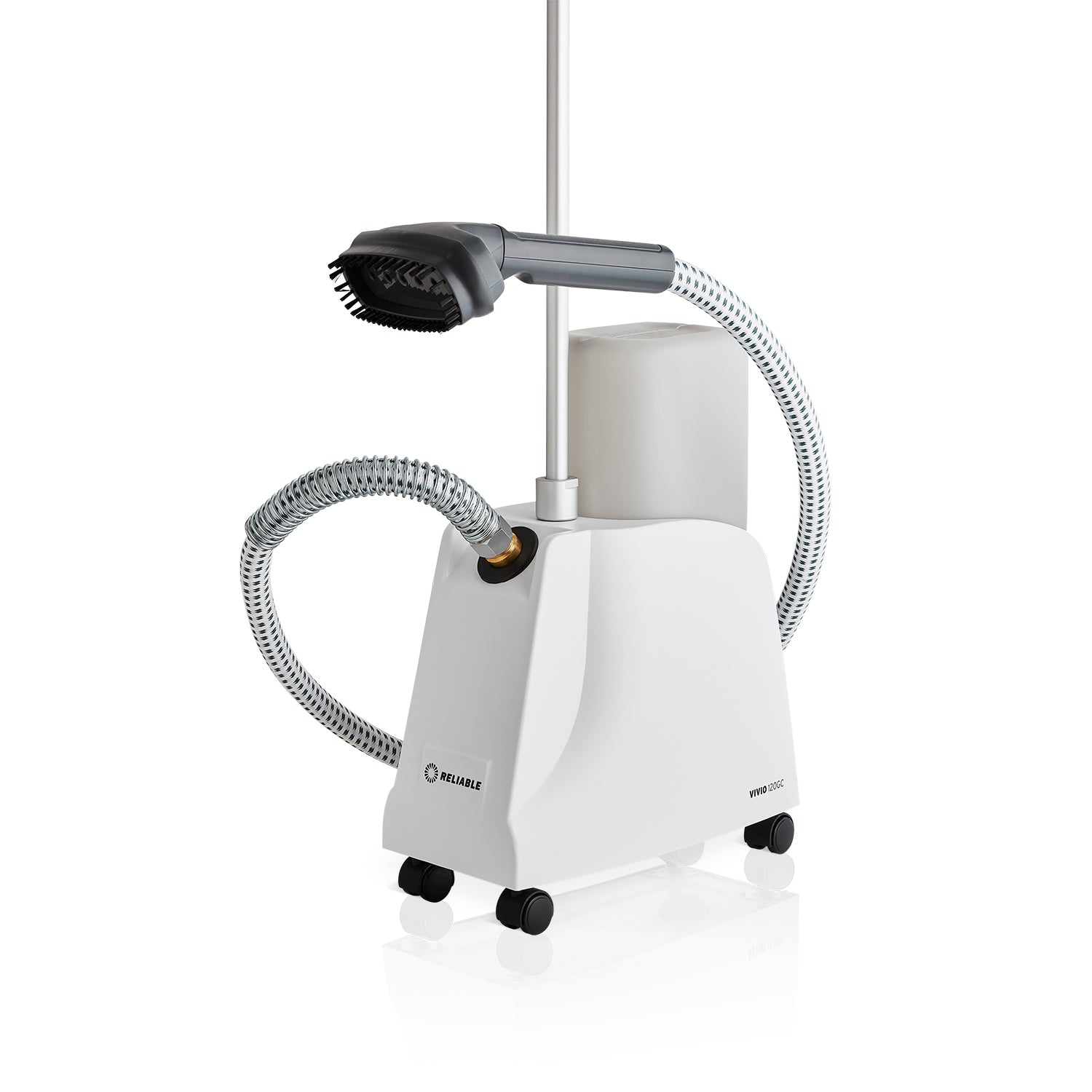 Garment steamer with PVC head