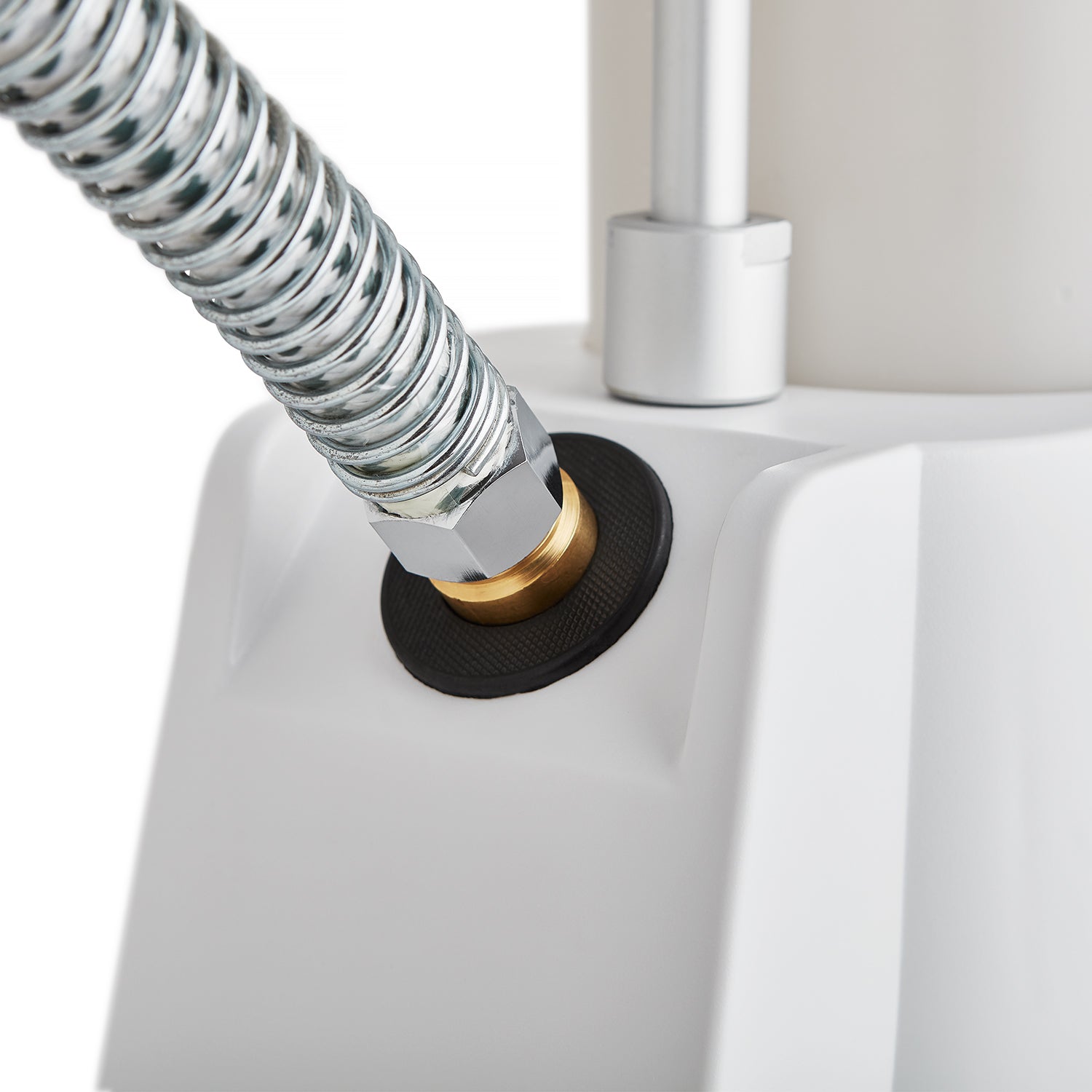 Garment steamer with PVC head