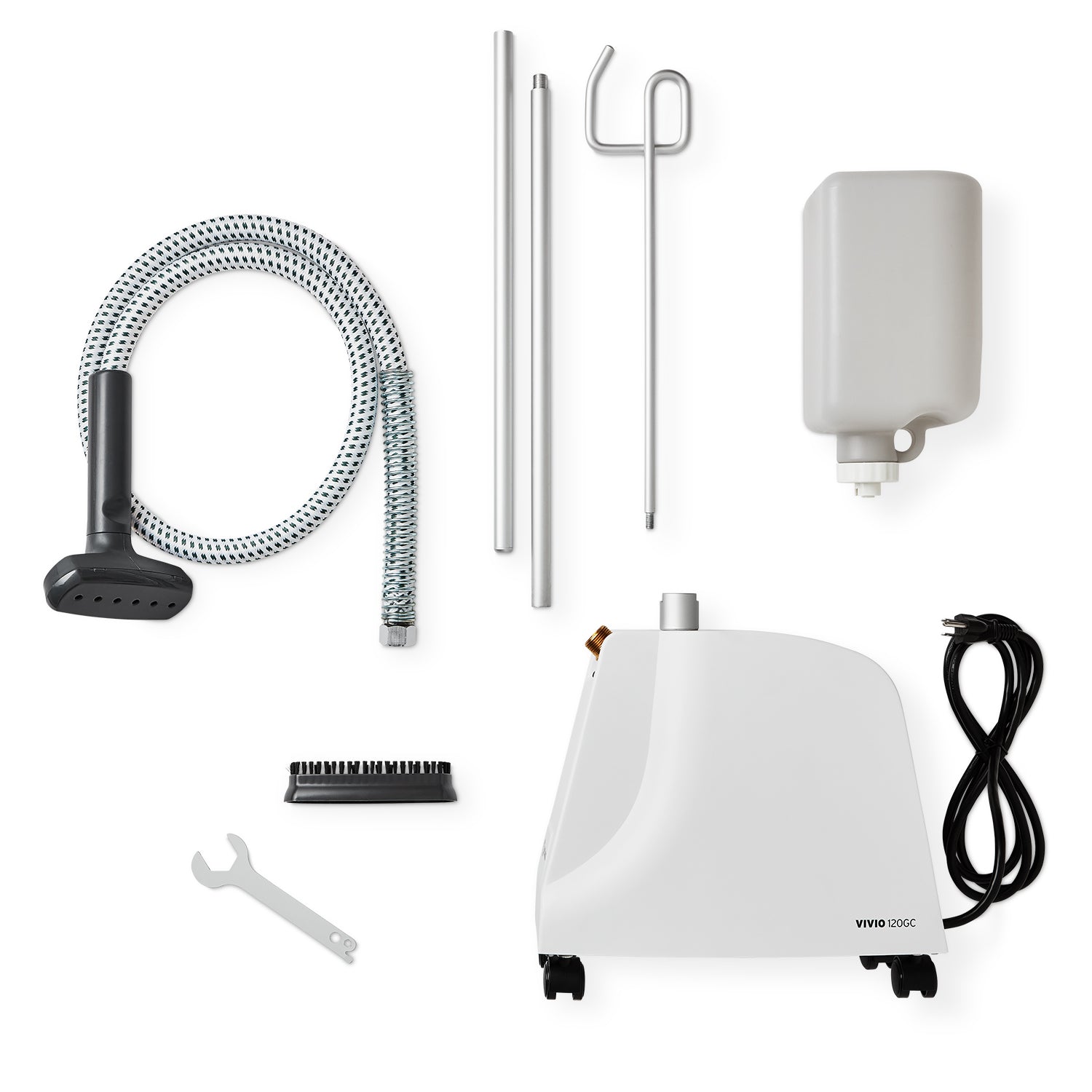 Garment steamer with PVC head