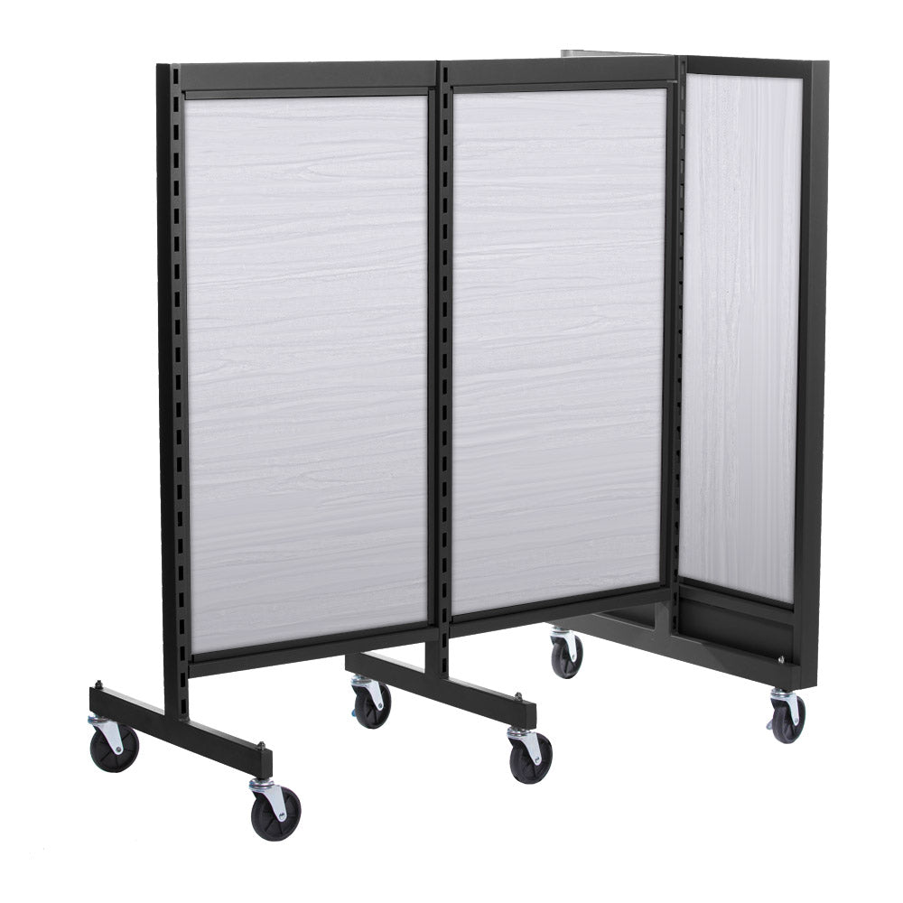 'T'' shape gondola 24'' C-C with 24'' add-on section and melamine panel