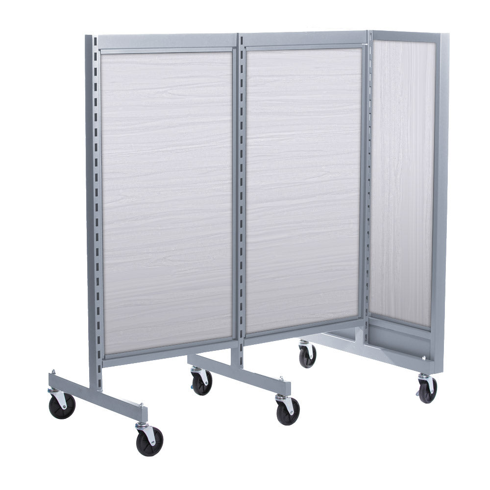'T'' shape gondola 24'' C-C with 24'' add-on section and melamine panel