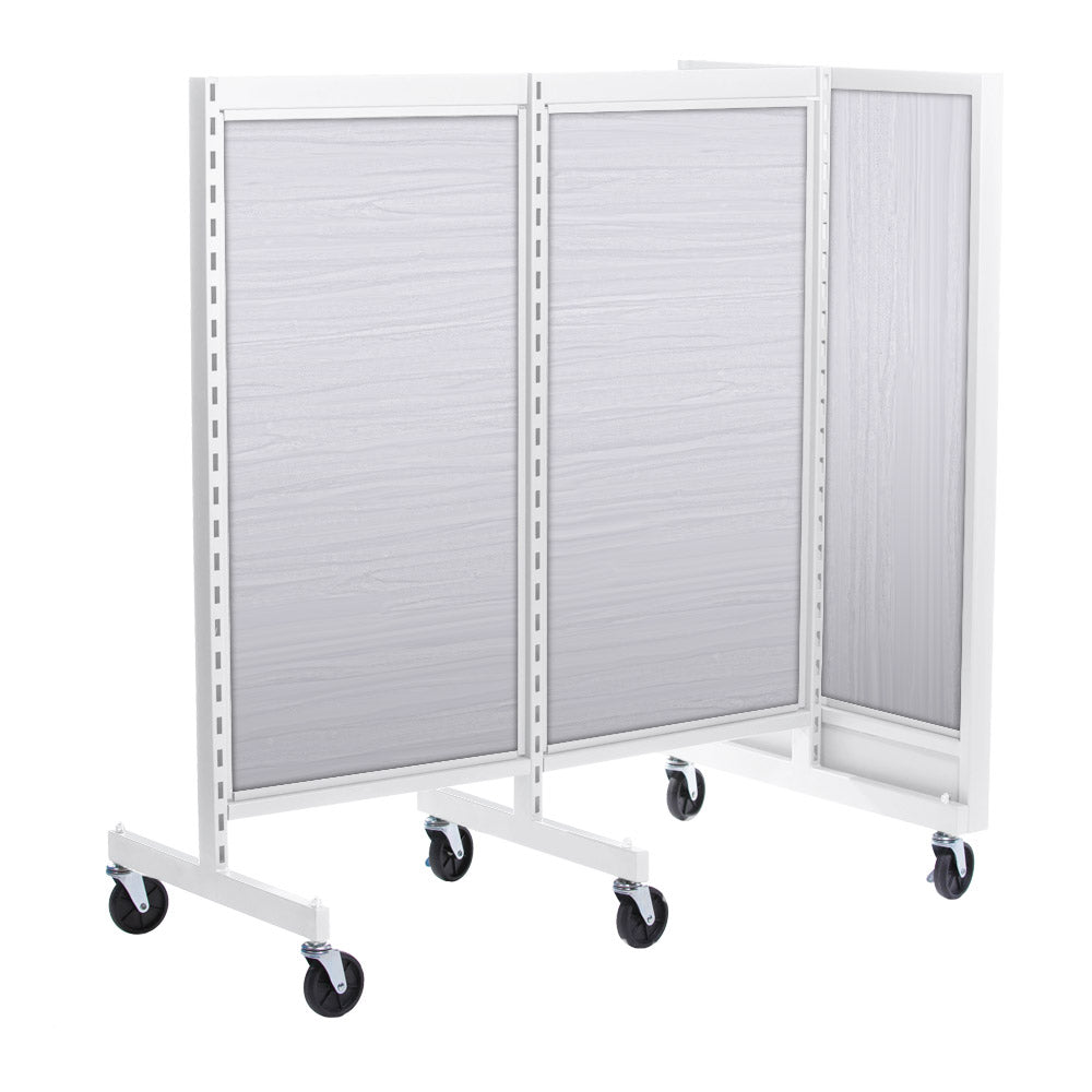 'T'' shape gondola 24'' C-C with 24'' add-on section and melamine panel