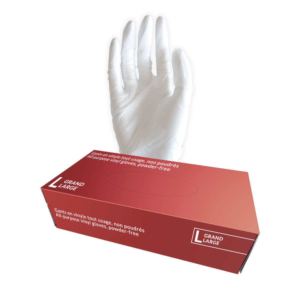 Gants de vinyle tout usage (boîte de 100)