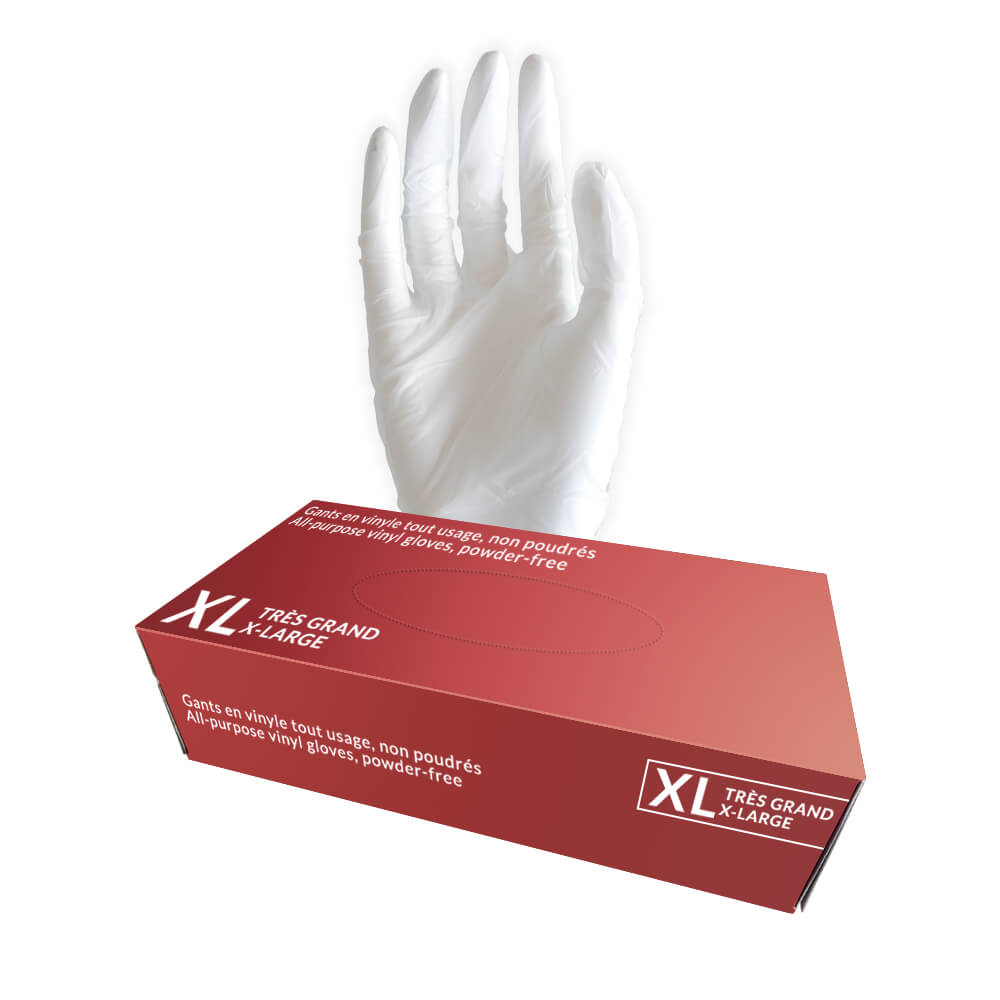 Gants de vinyle tout usage (boîte de 100)