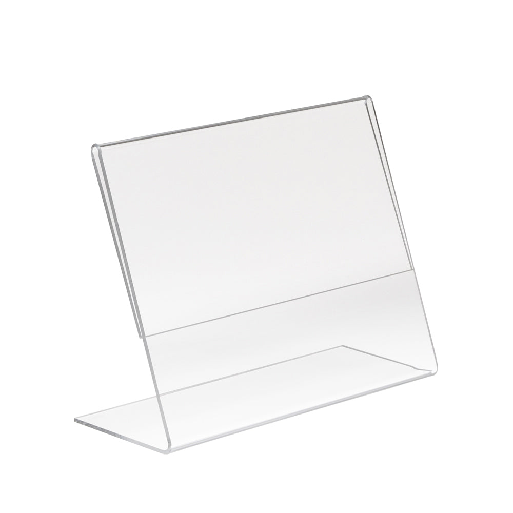 Counter top acrylic slantback sign holder, 5-1/2''h x 7''w