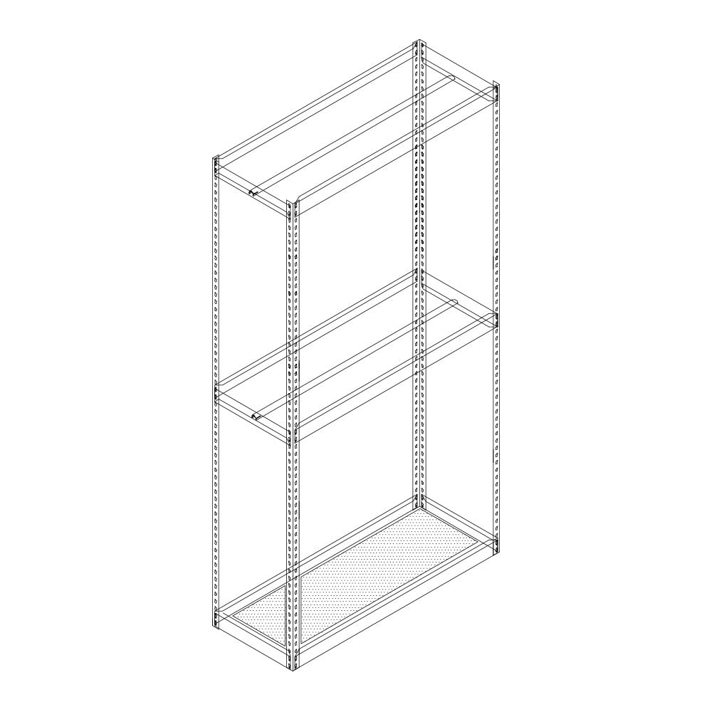 Présentoir à rivet pour tablette et barre d'accrochage 48'' - 18'', 24''
