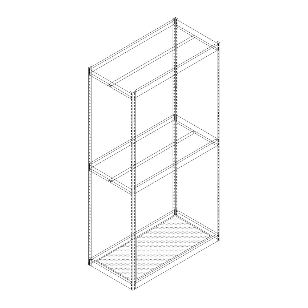 Présentoir à rivet pour tablette et barre d'accrochage 48'' - 18'', 24''