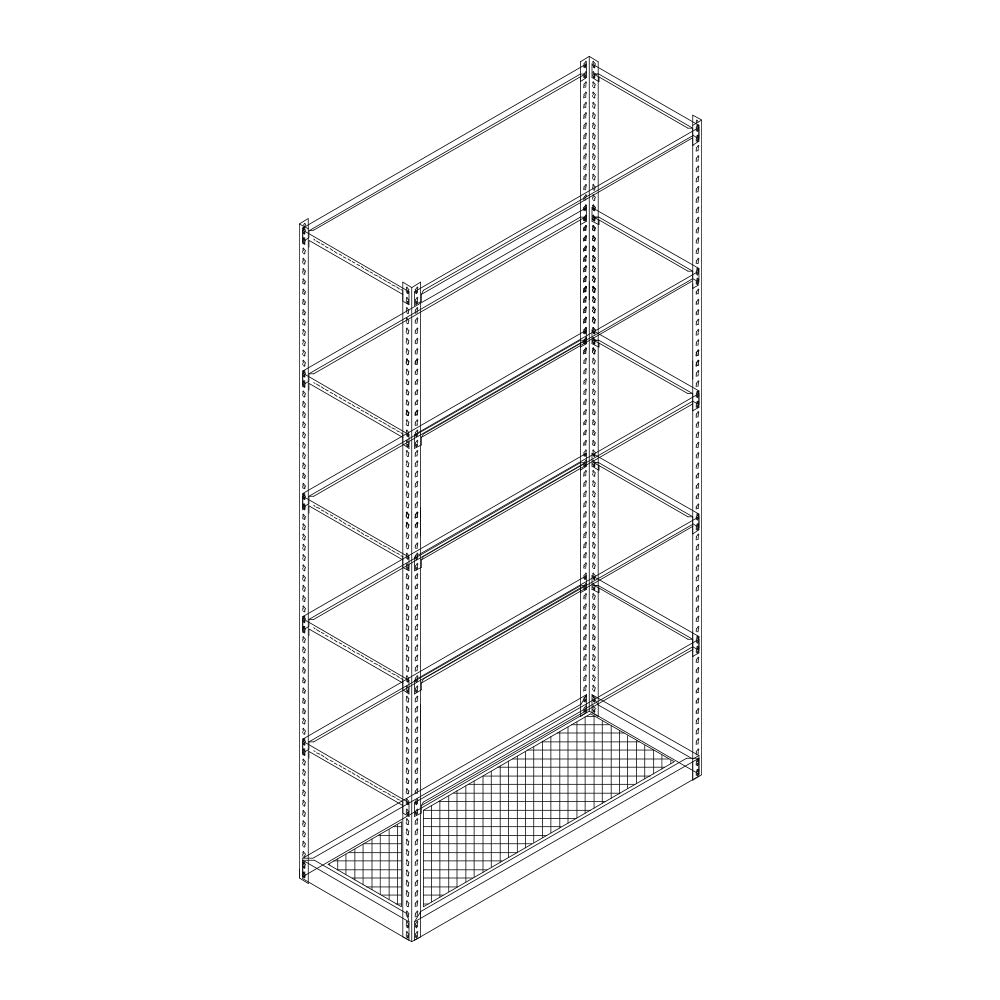 Présentoir à rivet 96'' pour tablette 36'' - 18'', 24''