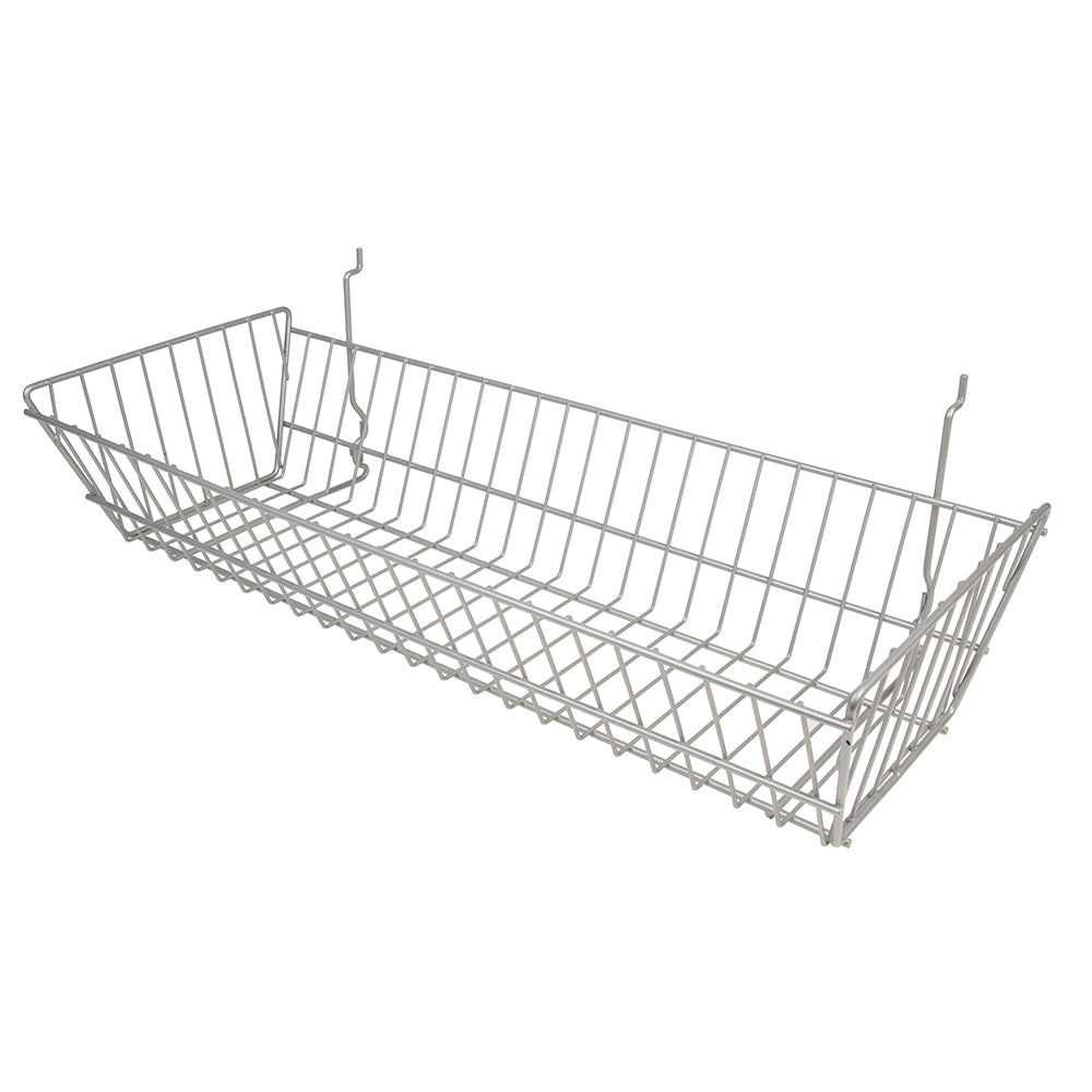 Double sloping basket 24''L x 10''W x 5''D
