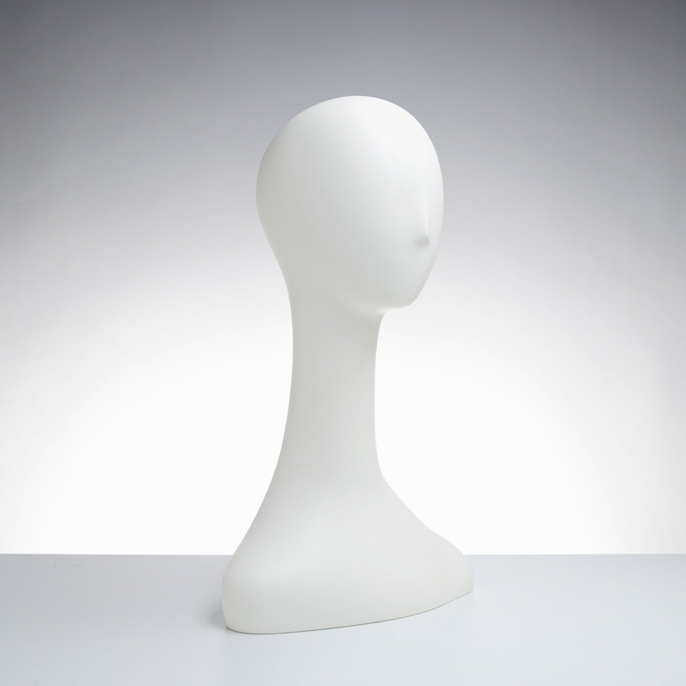 Ladies' abstract fiberglass head, 20'', 24''