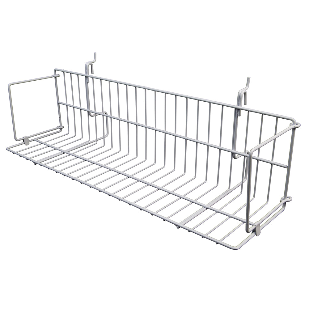 All purpose video shelf fits slatwall, gridwall and pegboard 6 1/2''W x 6 1/2''H, 24'', 48''