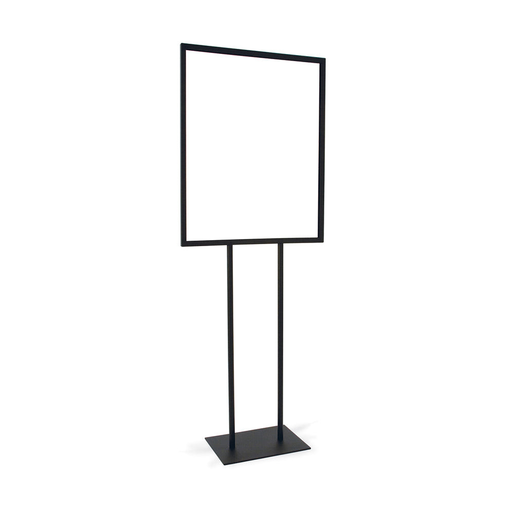 Single bulletin sign holder 60''H for signs 22''W x 28''H, flat base 10'' x 14''