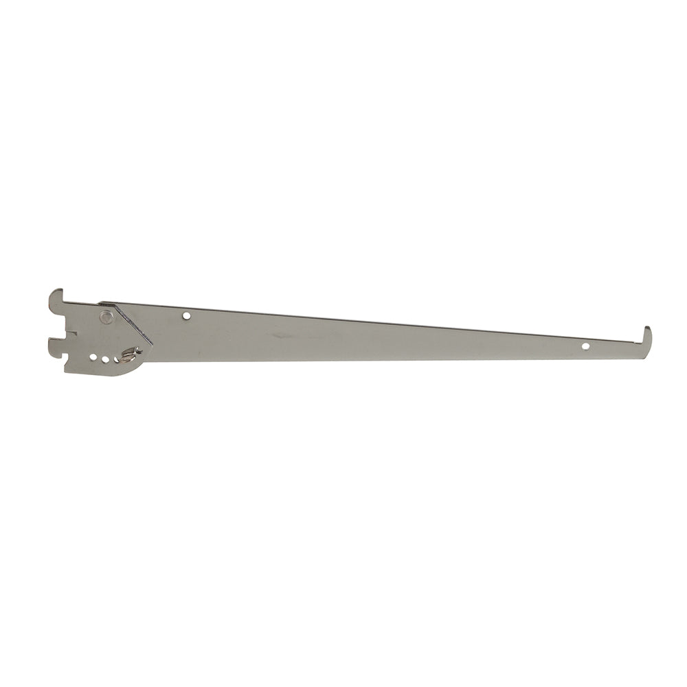 Adjustable tap-in style shelf bracket, 10'', 12'', 14''