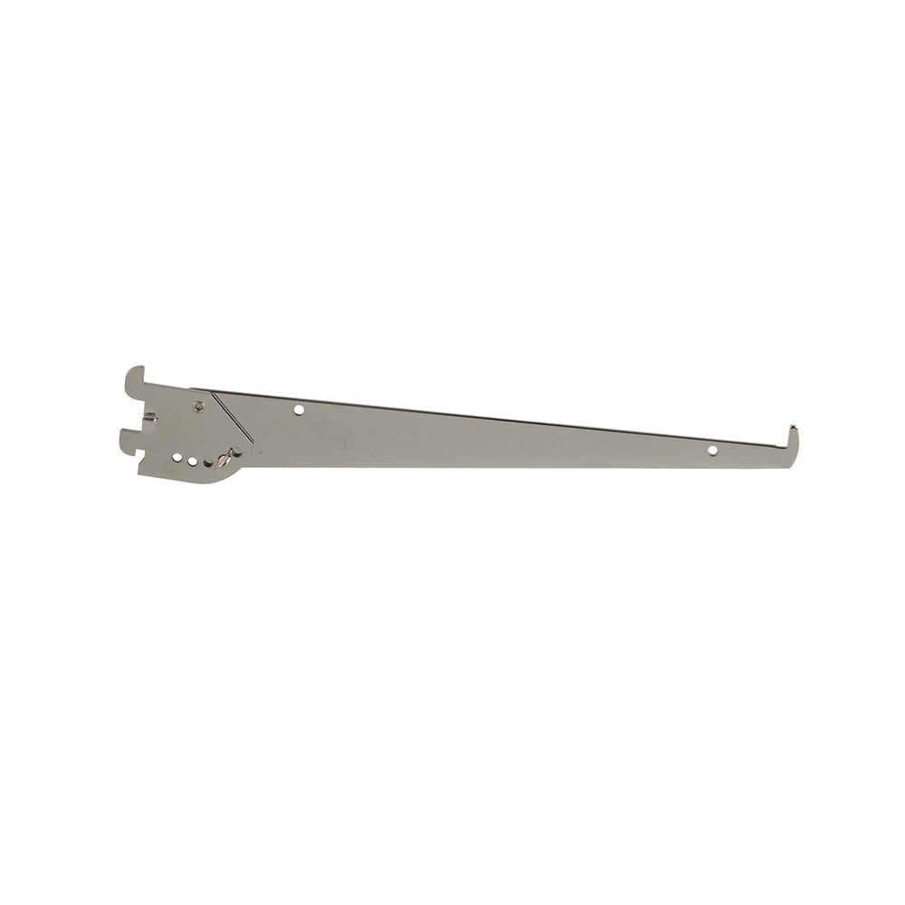 Adjustable tap-in style shelf bracket, 10'', 12'', 14''
