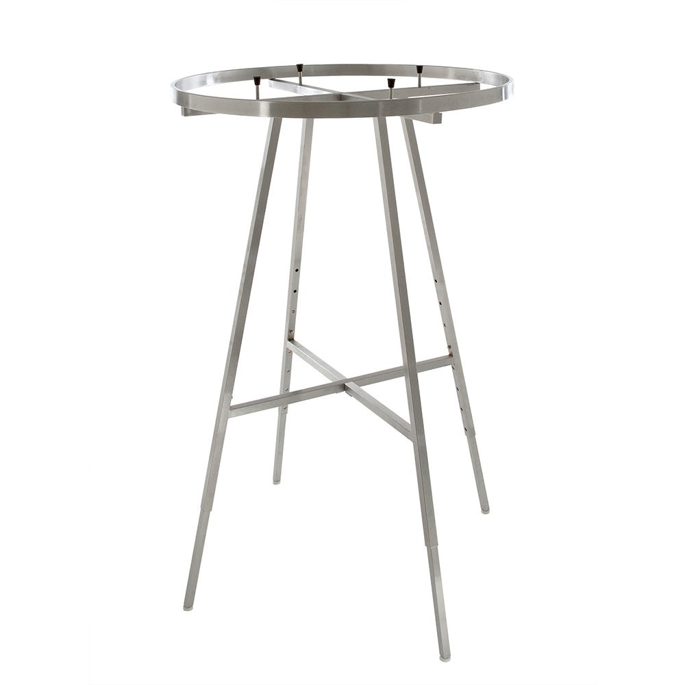 Porte-vêtements rond pliant avec barre de suspension rectangulaire de 36'' dia.,  ajustable 48''-66''H