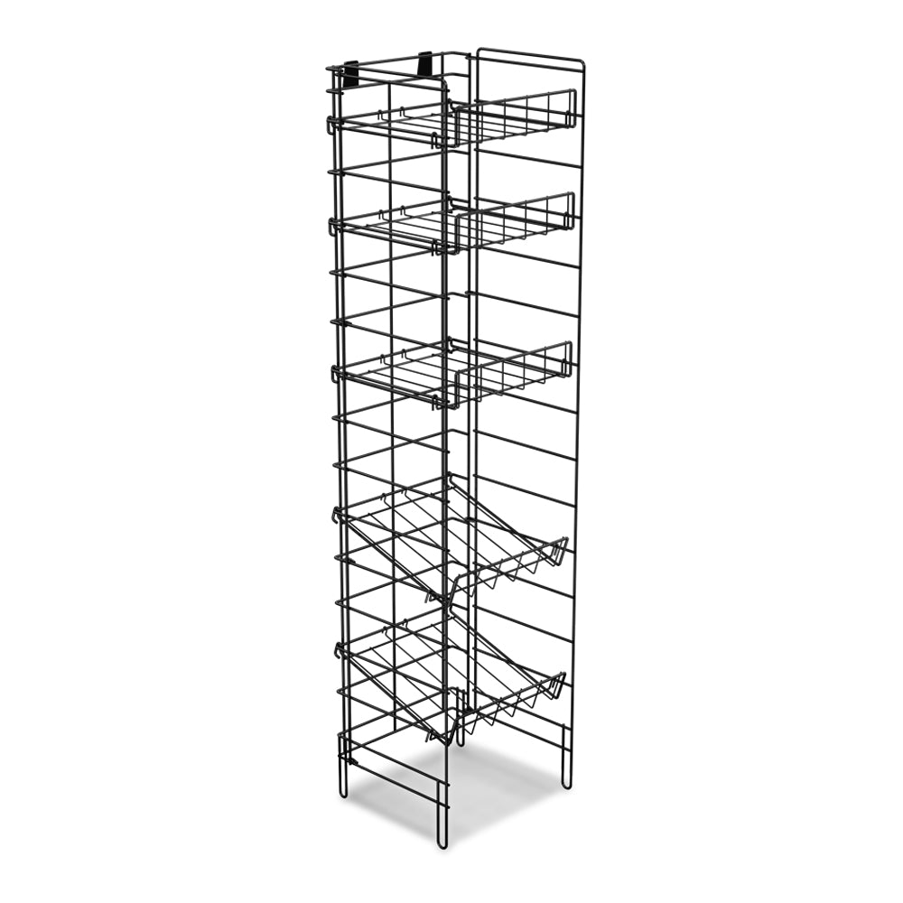 Présentoir de plancher à 5 tablettes de 16'' ou 24'' de largeur