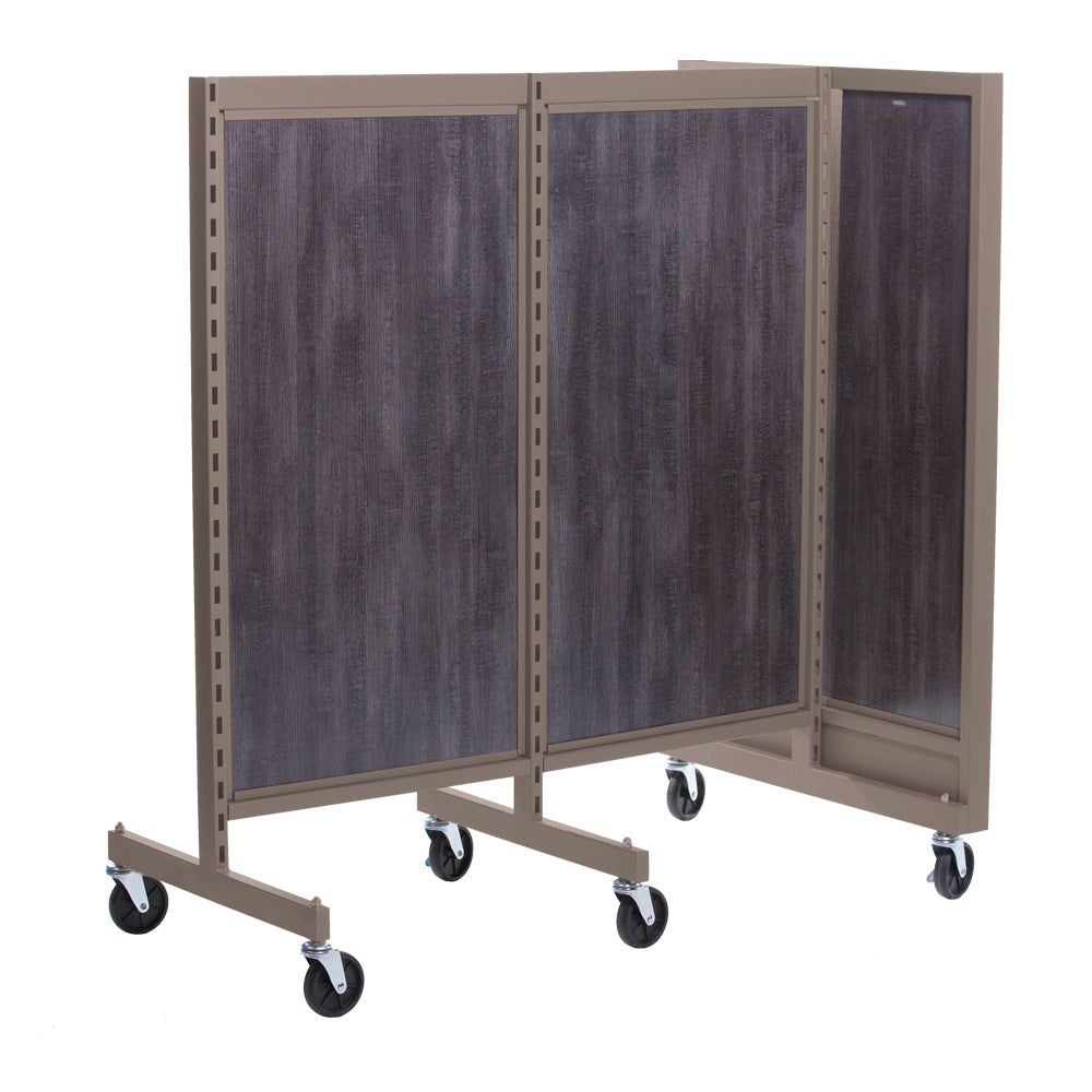 'T'' shape gondola 24'' C-C with 24'' add-on section and melamine panel
