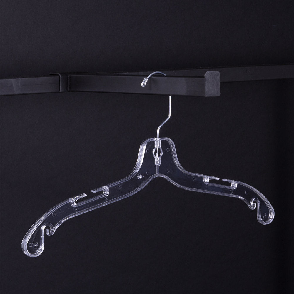 Hanger with slots and a swivel metal hook Box of 100