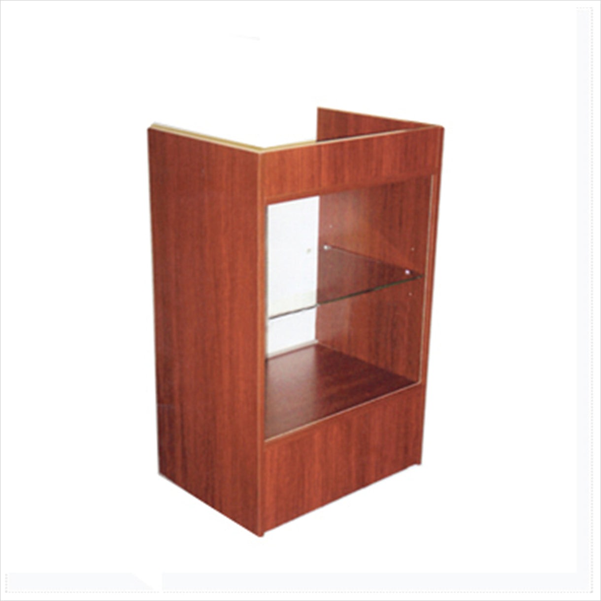 Cash register stand w/glass black, cherry, maple or white