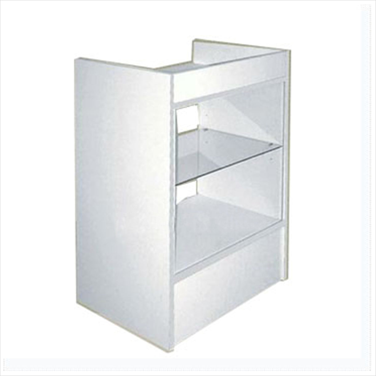 Cash register stand w/glass black, cherry, maple or white