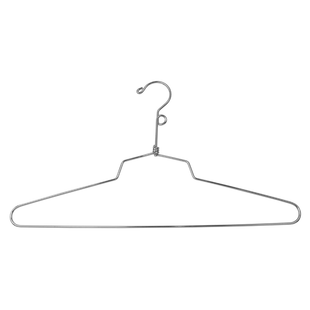 Steel chrome blouse and dress hanger with loop hook, 12'', 14'', 16'', 18'', 19'' Box of 100