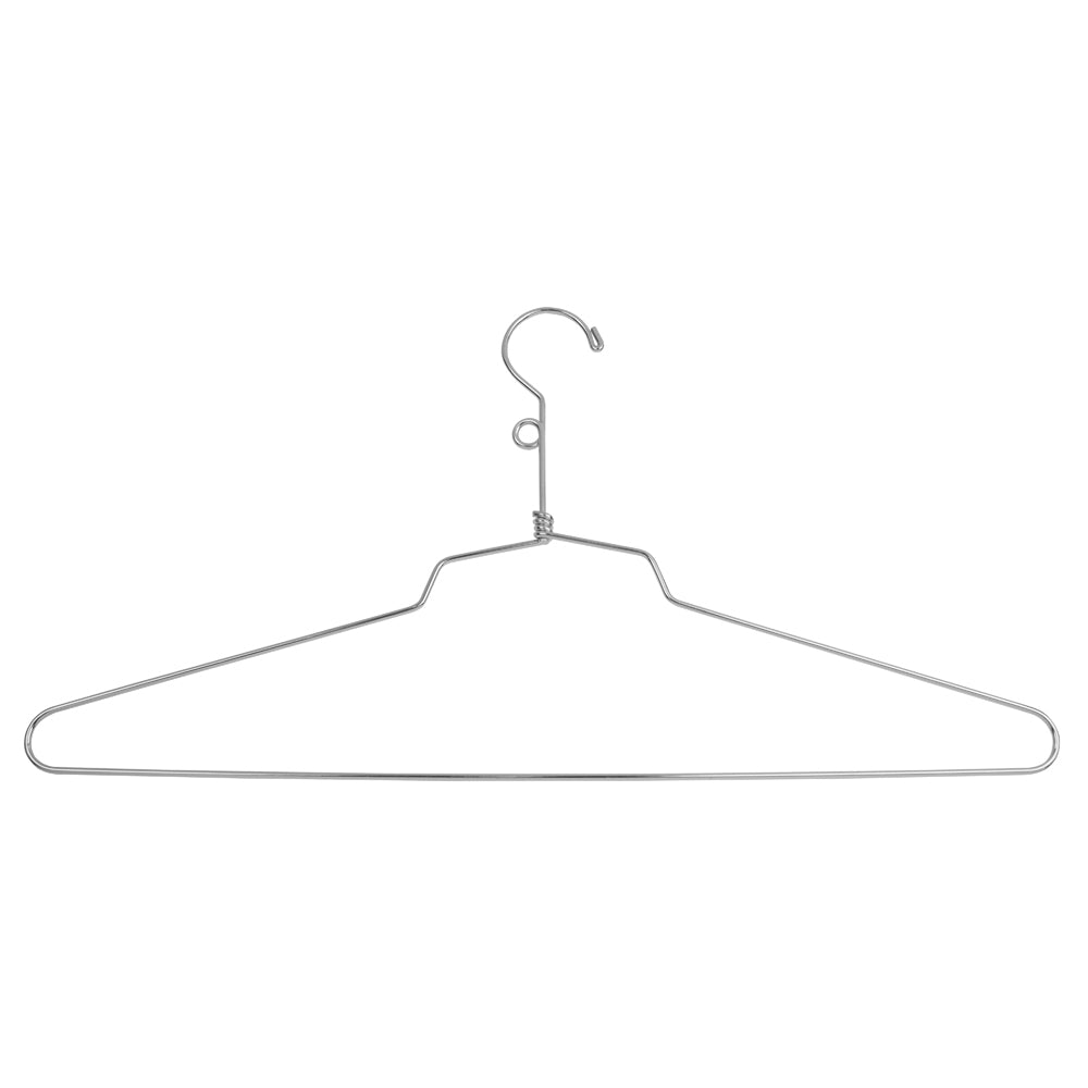 Steel chrome blouse and dress hanger with loop hook, 12'', 14'', 16'', 18'', 19'' Box of 100