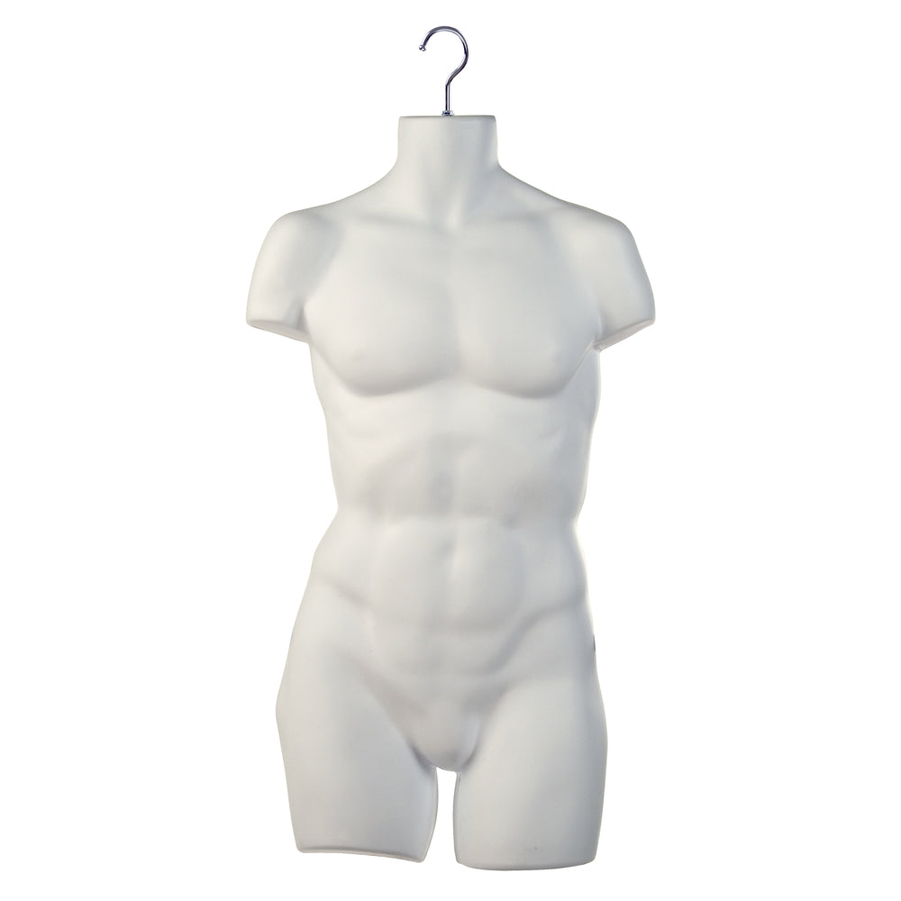 Torse homme en styrène moulé par injection, 7''L