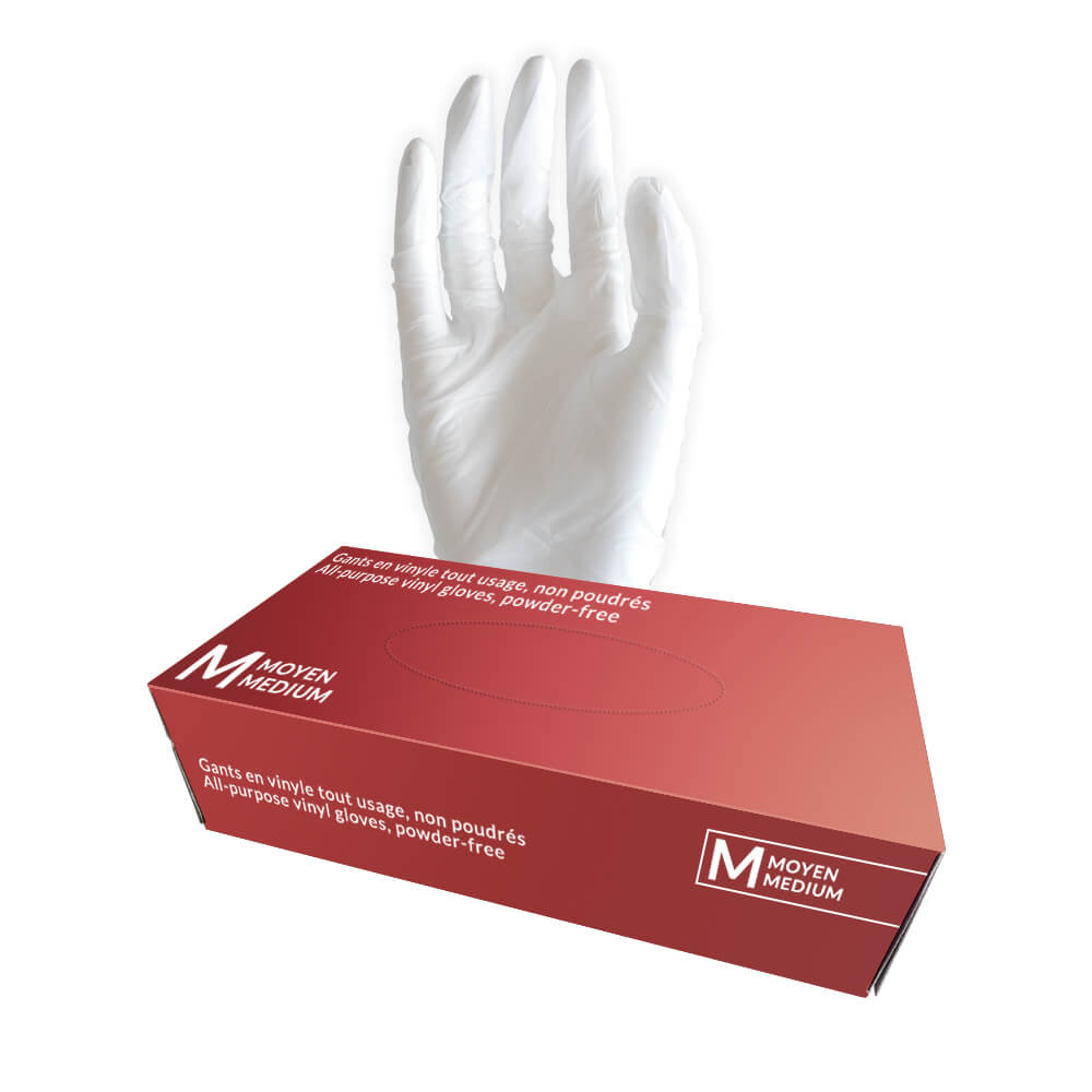 All-purpose vinyl gloves (Box of 100)