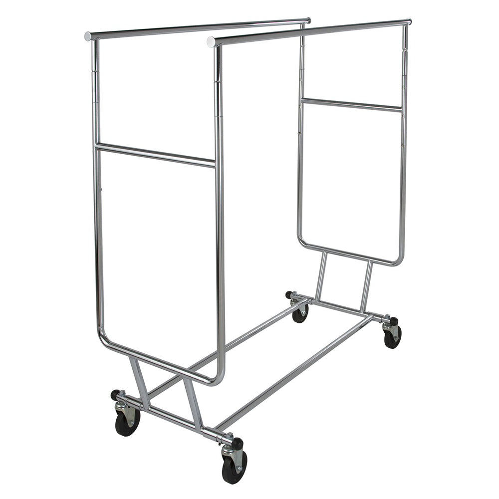 Double salesman's rack commercial or residential clothing rack