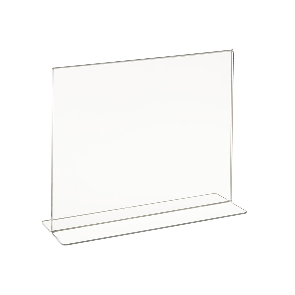 Counter top acrylic bottom load sign holder, 5 1/2'', 7'',  8 1/2'', 11'', 14''