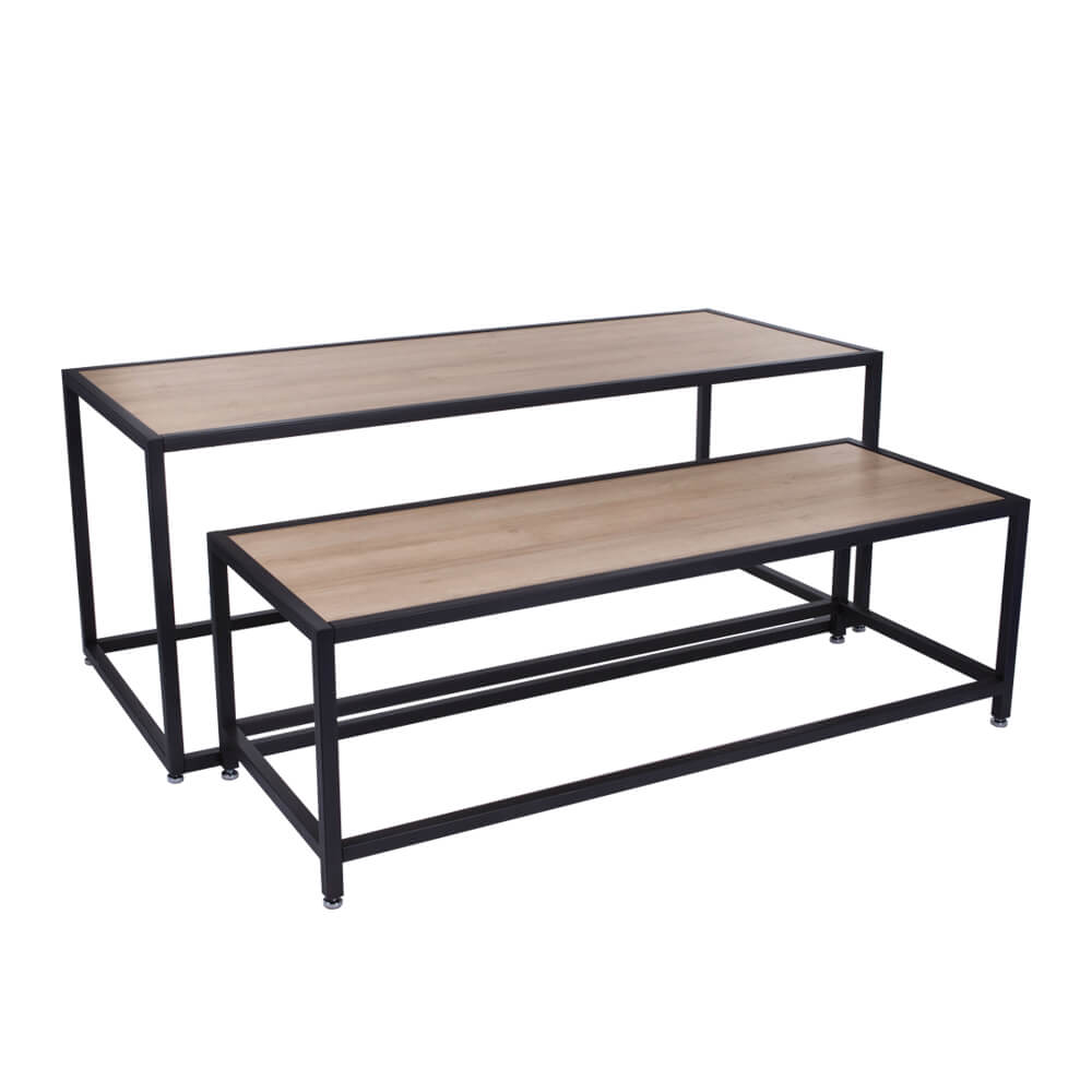 Nesting tables (1 Large and 1 Small) with melamine panel