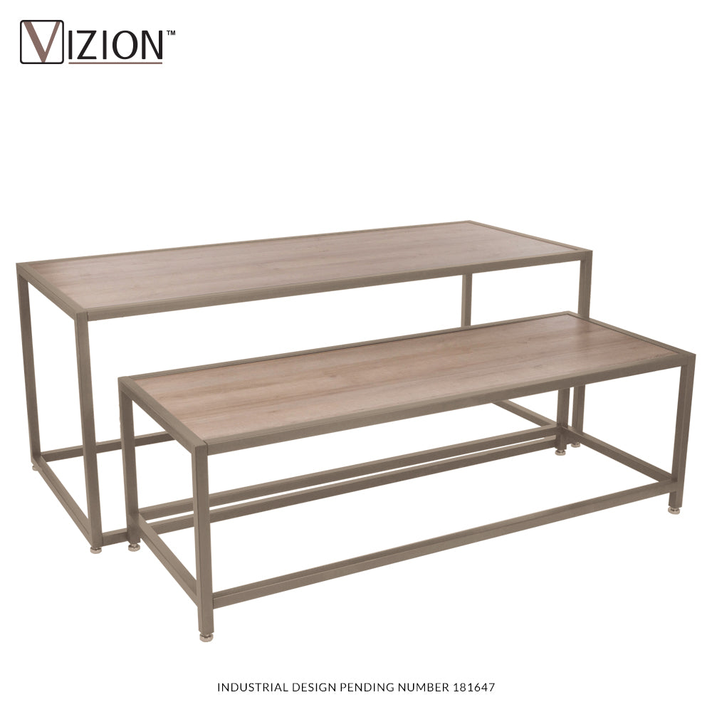 Nesting tables (1 Large and 1 Small) with melamine panel