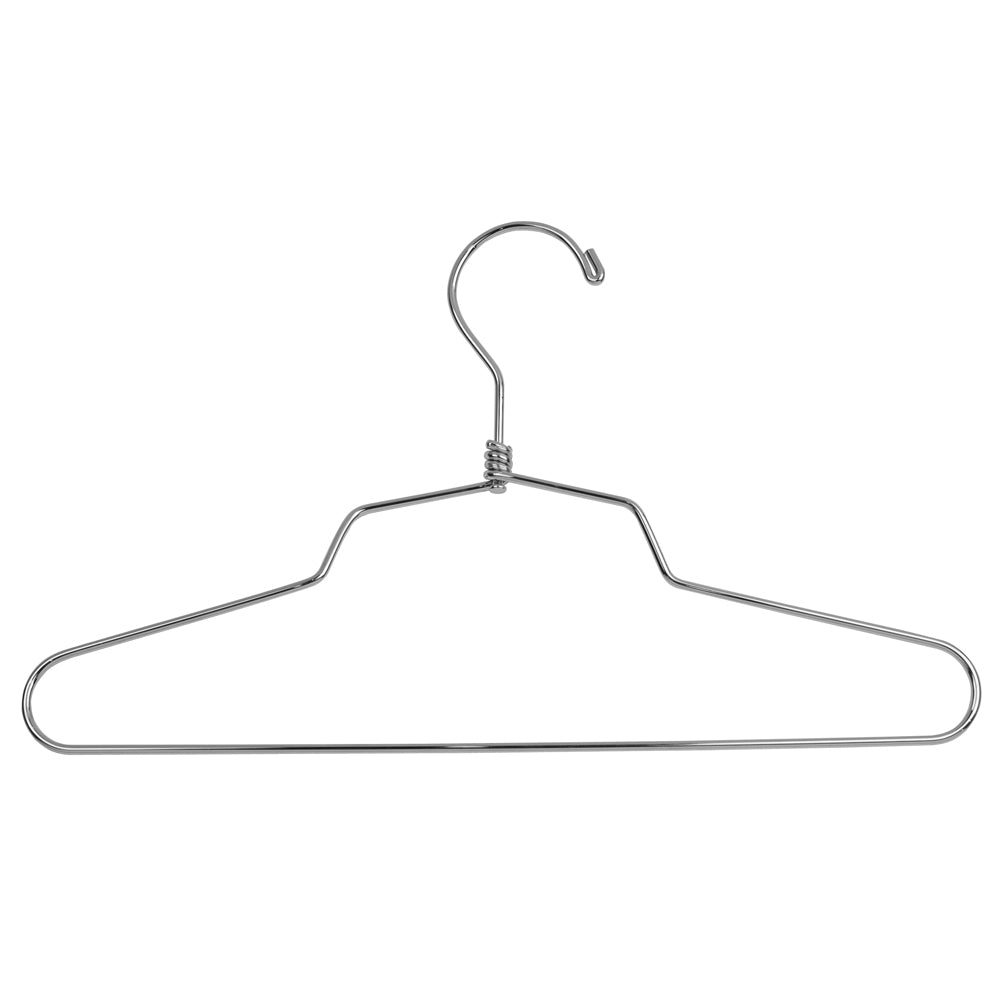 Steel chrome blouse and dress hanger with regular hook, 12'', 16'', 18'', 19'' Box of 100