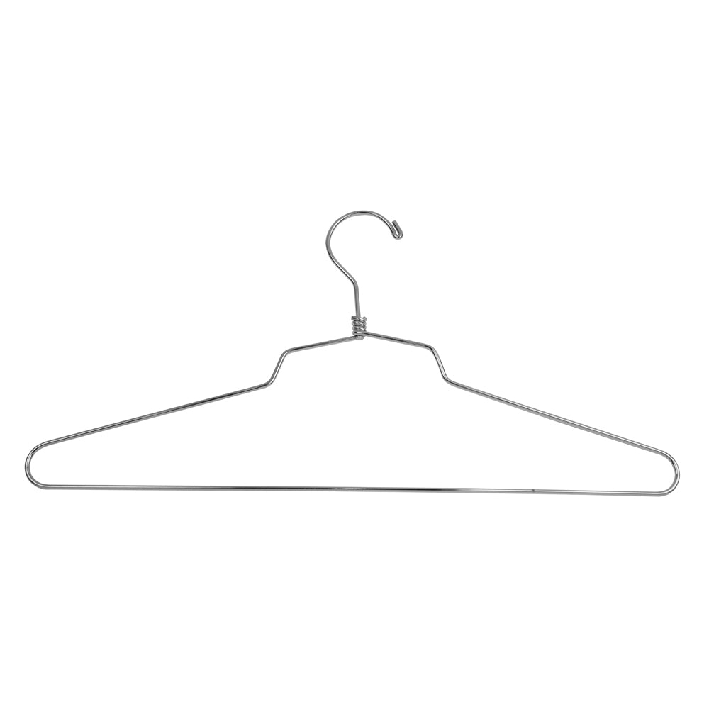 Steel chrome blouse and dress hanger with regular hook, 12'', 16'', 18'', 19'' Box of 100