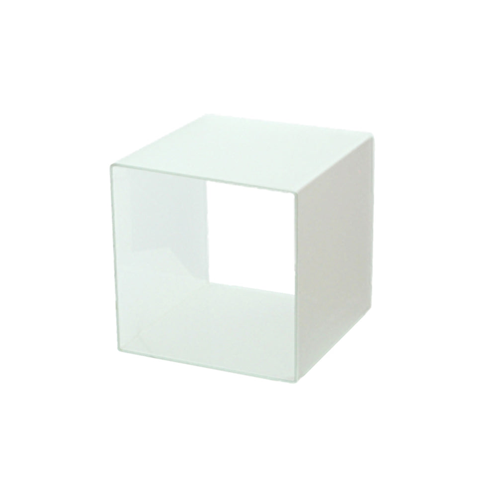 Cube présentoir en acrylique blanc